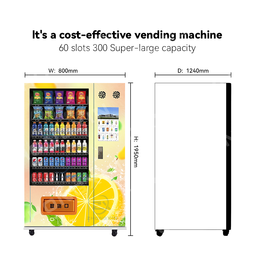 Soda Vending Machine Hot Selling 24 Hours Large Capacity Automatic Combo Snacks Drinks Food