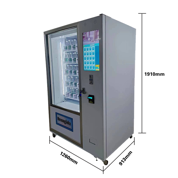 Vending machine with lifting table fresh food glass bottle beverage vending machine