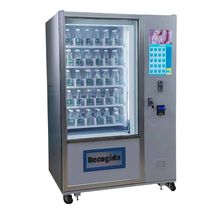 Vending machine with lifting table fresh food glass bottle beverage vending machine