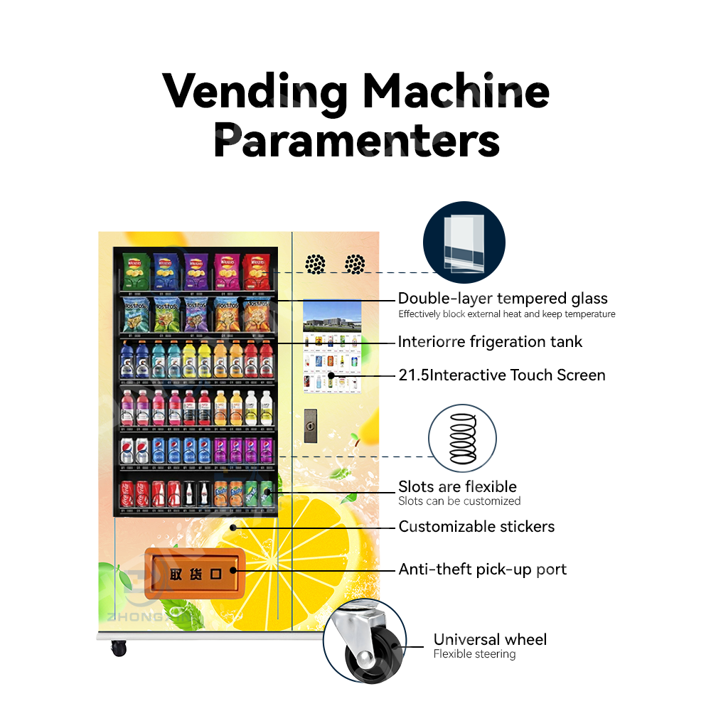 Soda Vending Machine Hot Selling 24 Hours Large Capacity Automatic Combo Snacks Drinks Food