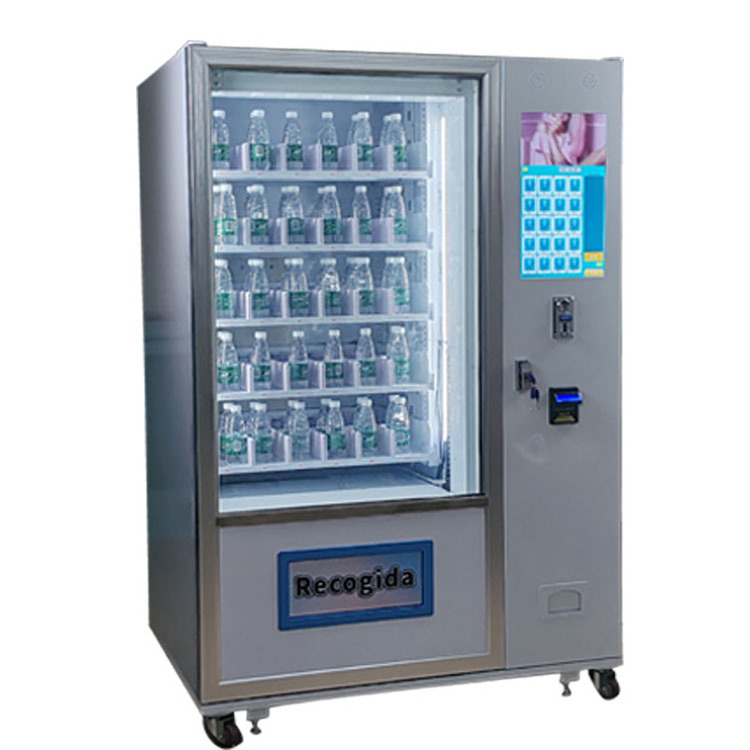 Vending machine with lifting table fresh food glass bottle beverage vending machine