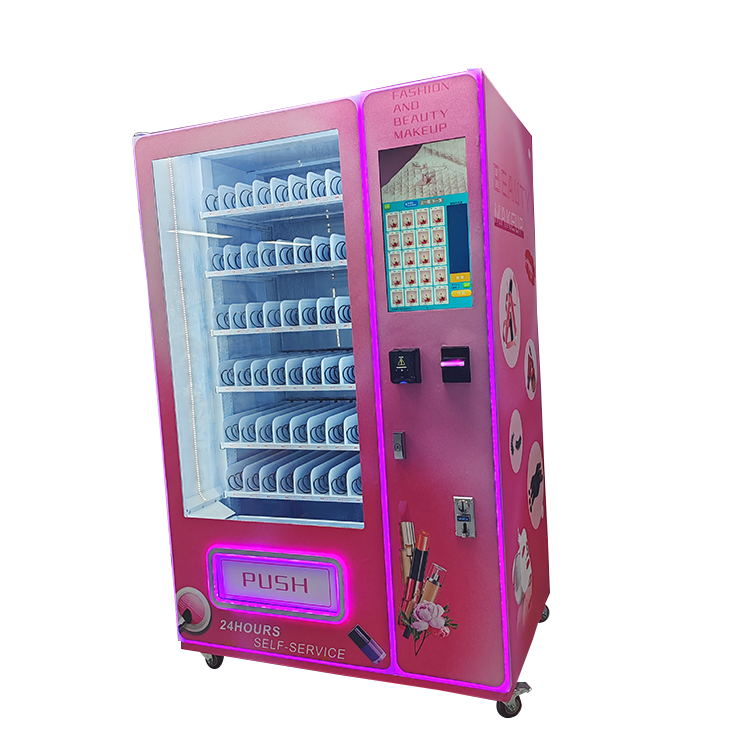 21.5-inch touch screen beauty products vending machine Eyelash hair pieces, contact lenses and nail art vending machine