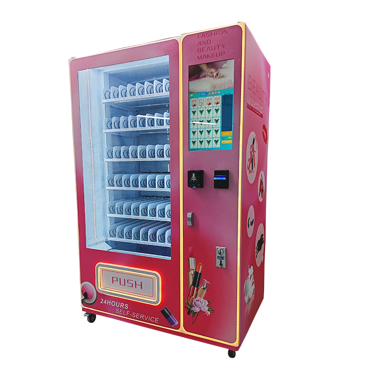 21.5-inch touch screen beauty products vending machine Eyelash hair pieces, contact lenses and nail art vending machine