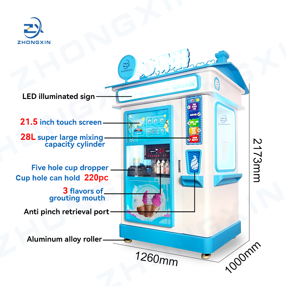 New Style Intelligent Soft Serve Ice Cream Vending Machine