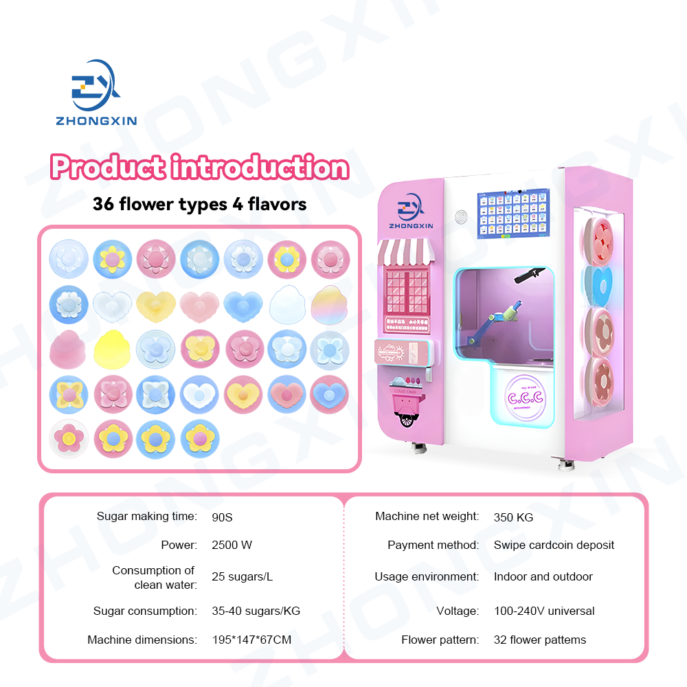 High Capacity cotton candy Vending Machine With Led Touch Screen Technology