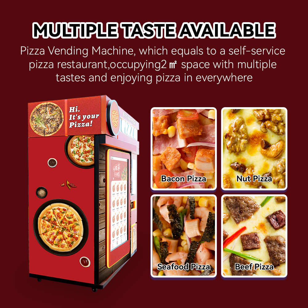 pizza cooking vending machine counter top conveyor belt pizza oven pizza kiosk machine