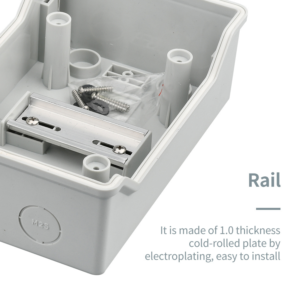 Tulabu SHPN 9-Way AC Type DIN Rail Waterproof Distribution Box Electrical Power Distribution Box with Breaker Protection