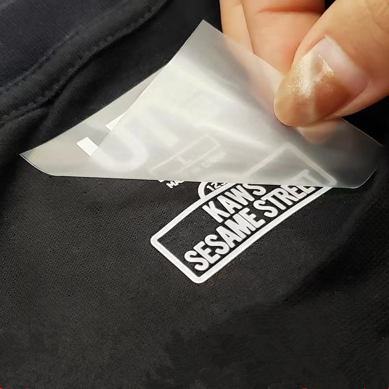 Custom Brand Name Silk Screen Printed Heat Transfer Neck Labels Wholesale Wash Care T-Shirt Clothing and Textile Labels