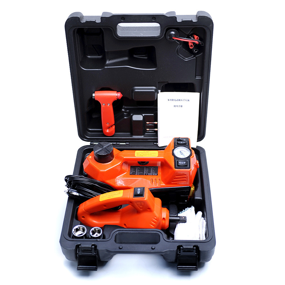 3 in 1 Multifunctional 3T/5T Car Repair Tool Kit 12v Electric Car Lift Hydraulic Jack Kit with Electric Impact Wrench Car Jack