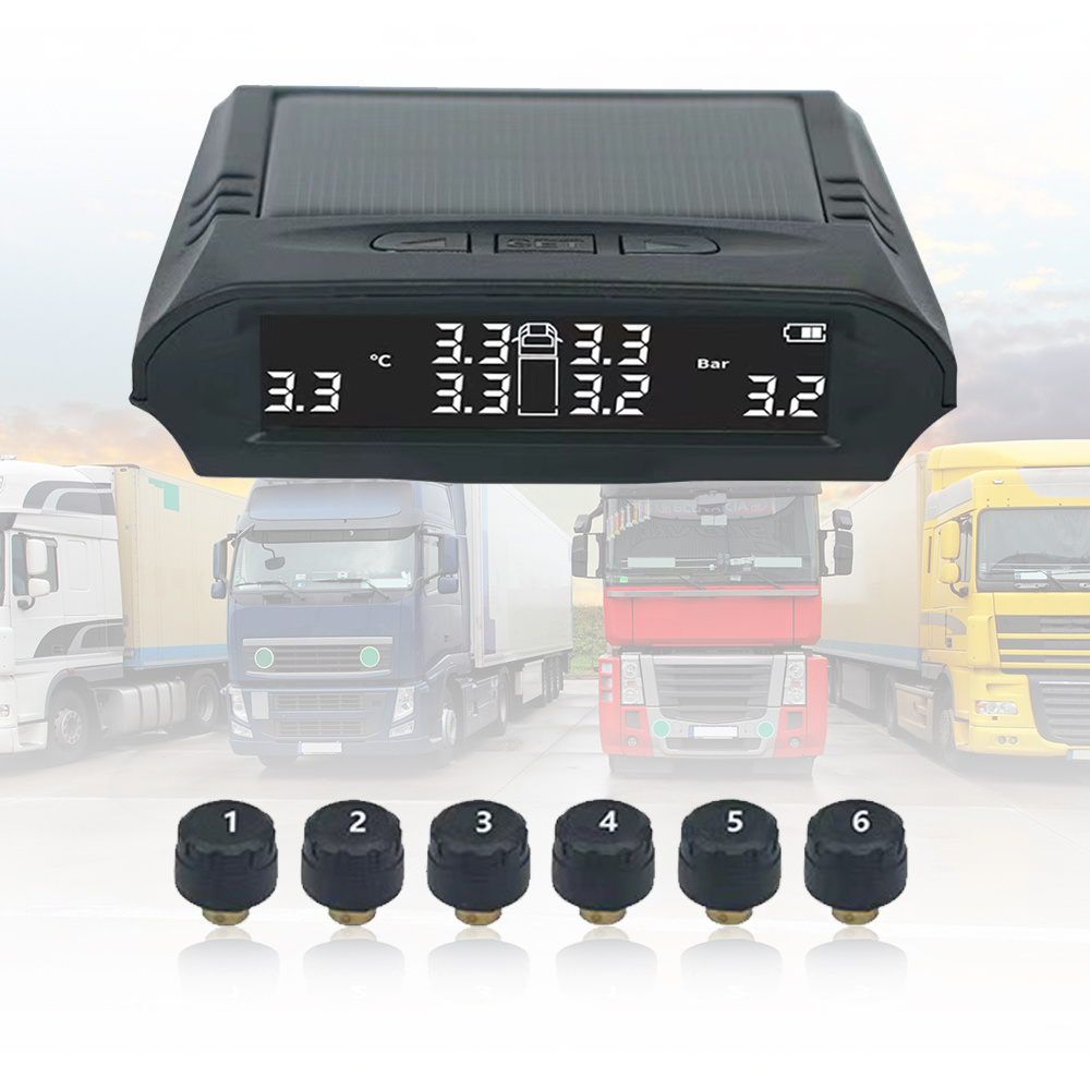 Hot Sale Sensor Tpms Universal Agricultural Tool 6 Wheels External Solar Car Tpms Tire Pressure Monitoring System for Truck Rv