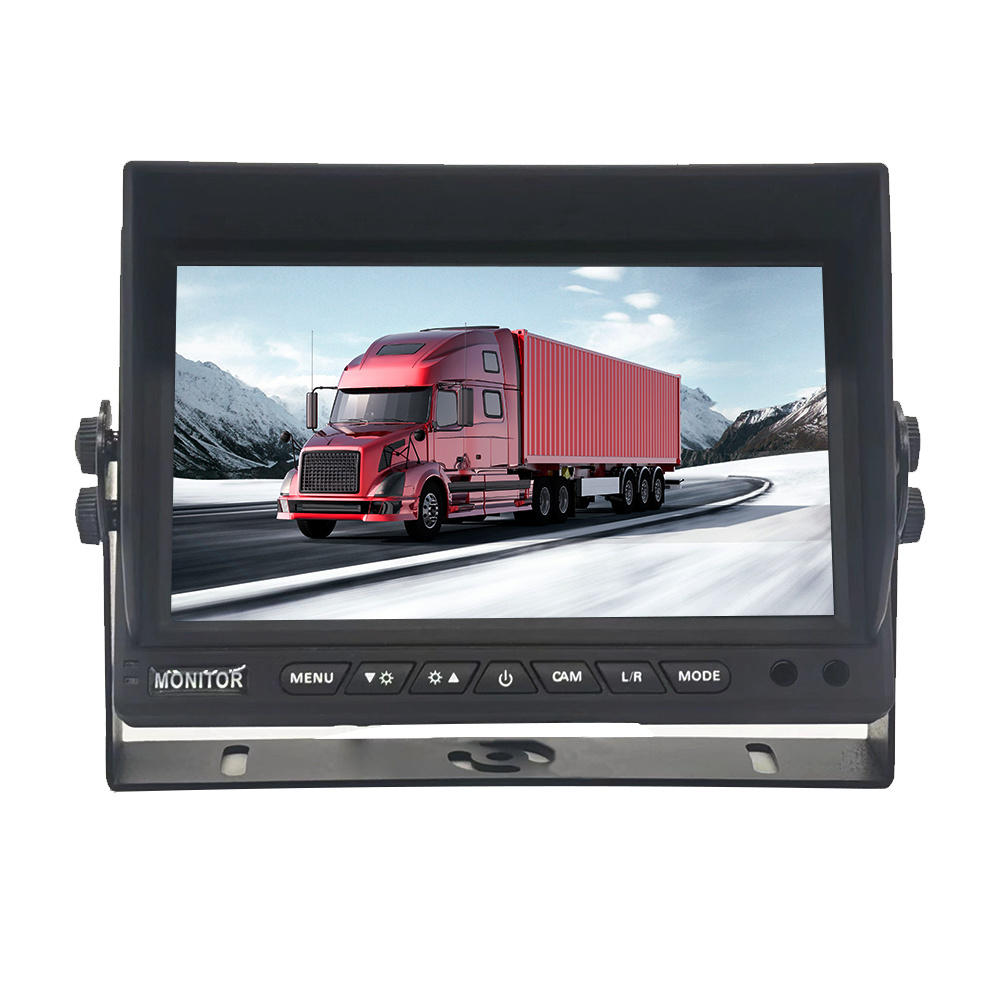 9 Inch Ahd Quad 4 Channels Split Screen Monitor with Video Recording Mp4 for Heavy Vehicle Backup Camera Parking Assist System