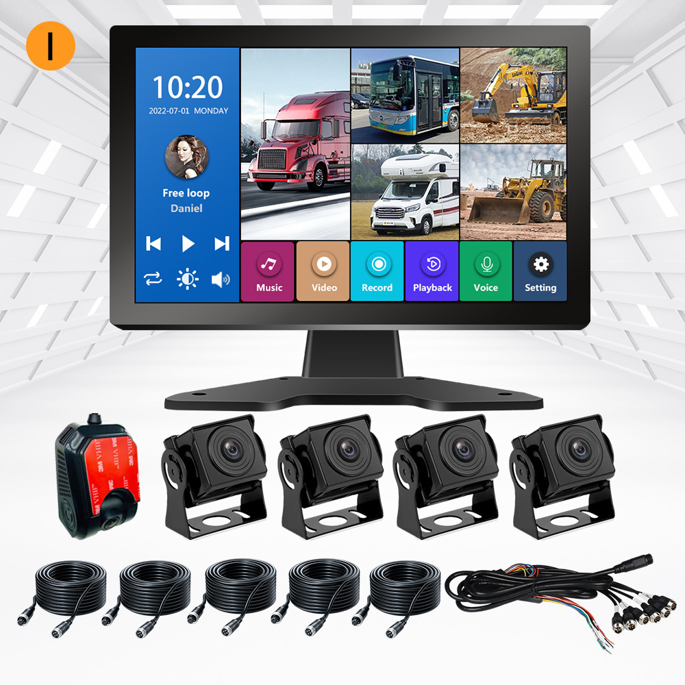 Touch Screen Car Security Camera System AI Blind Spot Mirrors Dash 360 Around View Monitor Anti-Theft Oil Mode for Trucks Bus