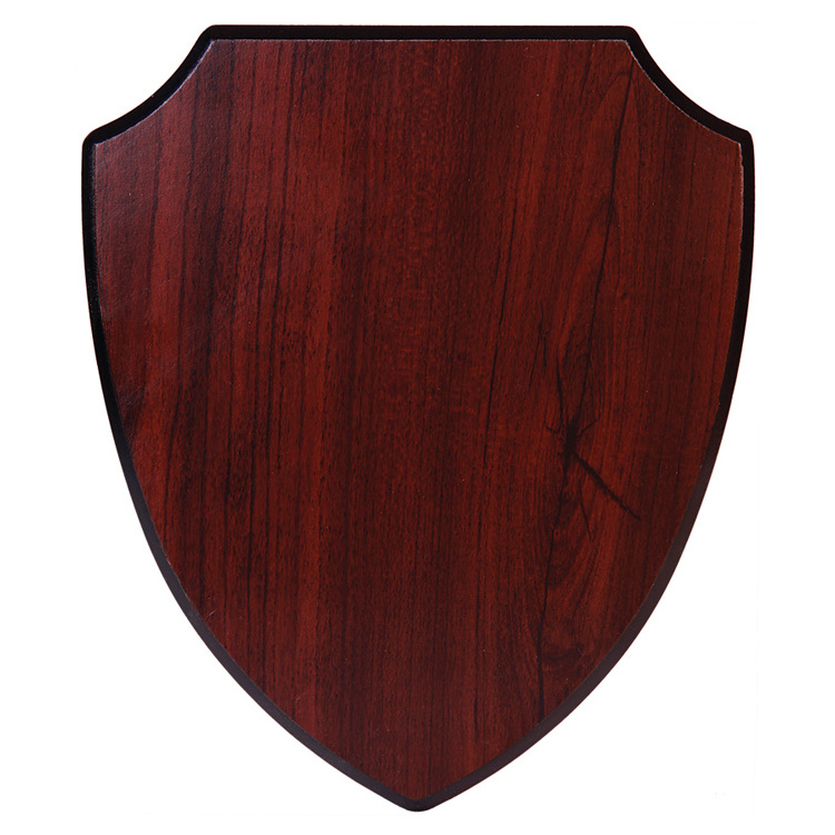 Laser Engraved Rosewood Blank Wooden Shield Plaque