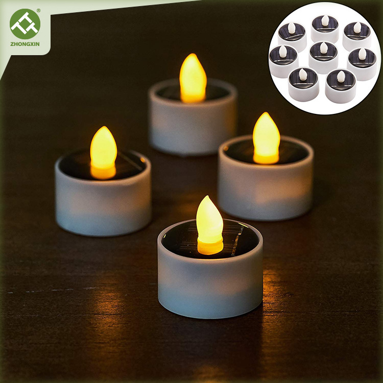 Warm White LED Candle Light Garden Patio Decor Outdoor Solar Candle