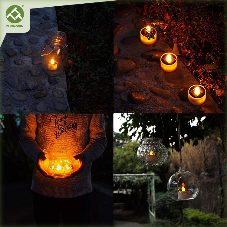 Warm White LED Candle Light Garden Patio Decor Outdoor Solar Candle