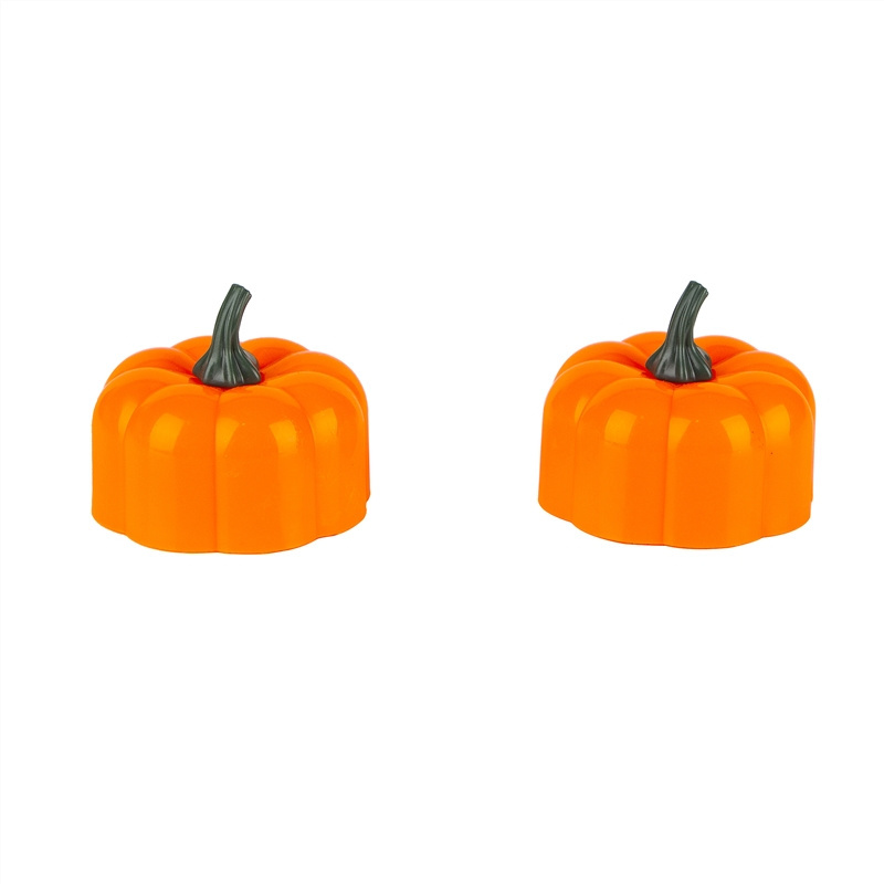 Warm White LED Battery Operated Candles Halloween Decoration Pumpkin Tea Lights