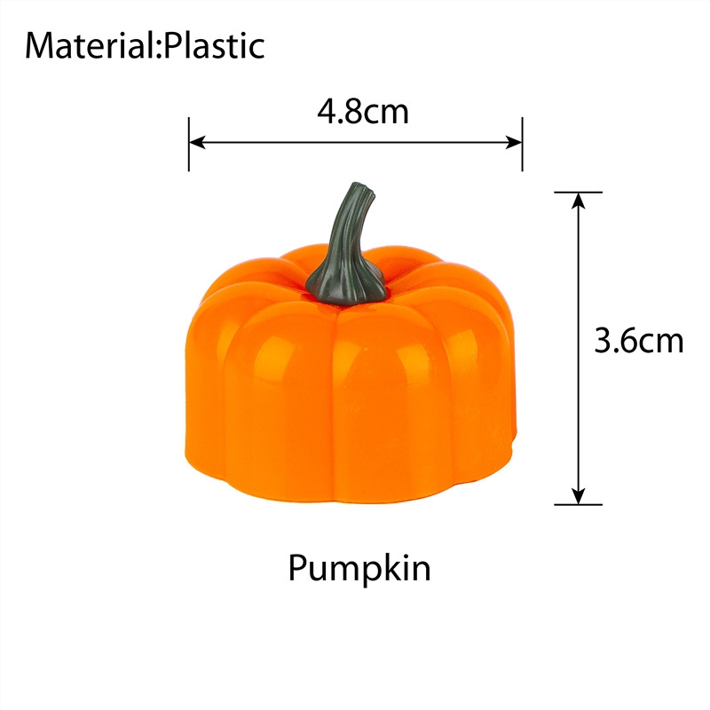 Warm White LED Battery Operated Candles Halloween Decoration Pumpkin Tea Lights