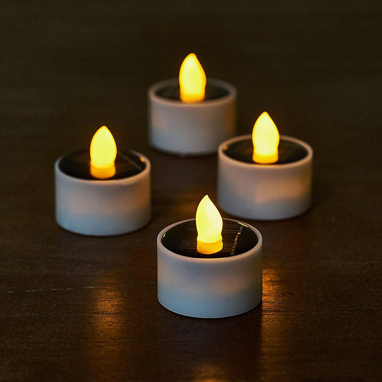 Solar Outdoor Flameless LED Candle Outdoor Decorative Solar Tea Light Candles