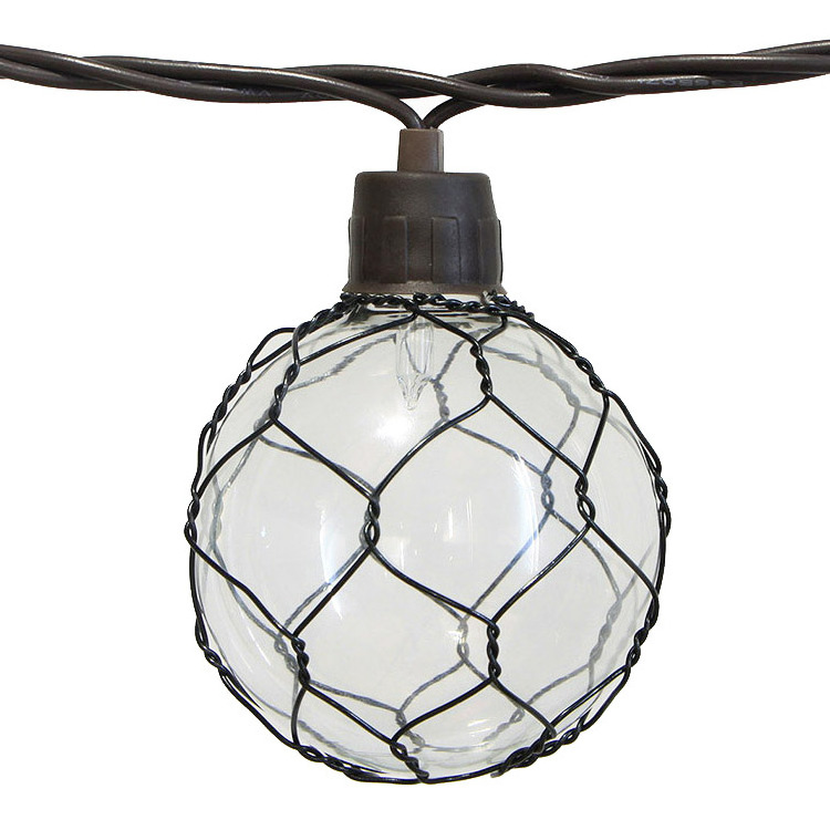 G60 Glass Bulb 110V Plug-in Outdoor Chicken Wire Bulb Holiday Decoration Patio String Light