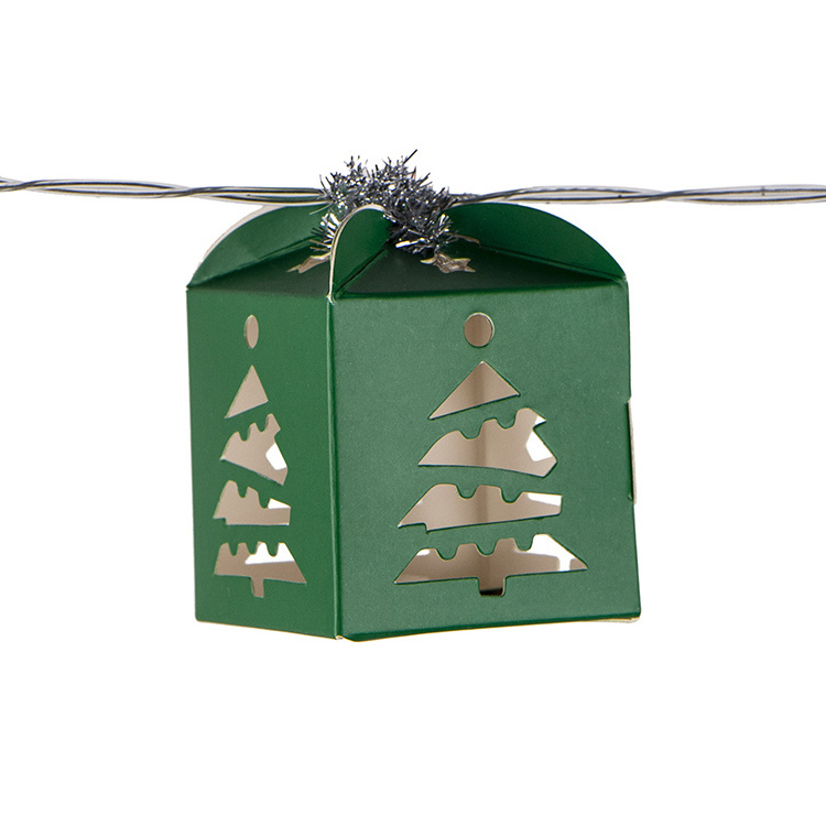 Battery Operated Paper Lantern Gift Box Novelty Lights String for Holiday Decoration