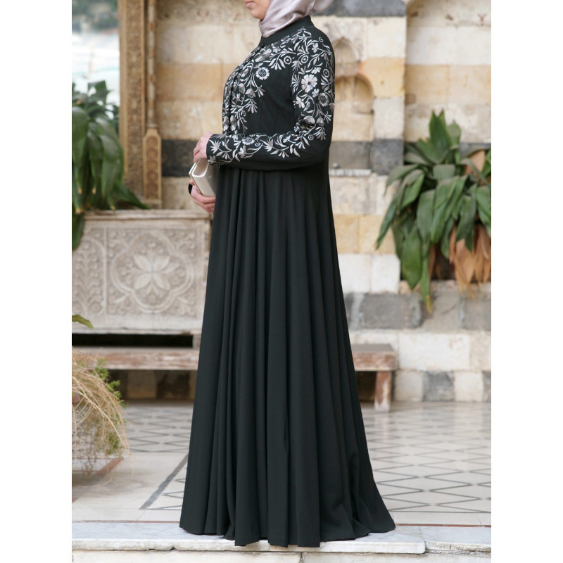 TH918 Fashion Abaya Women Muslim Dress Dubai Nida Abaya Muslim Women Dress Abaya Burqa Nose Piece Niqab