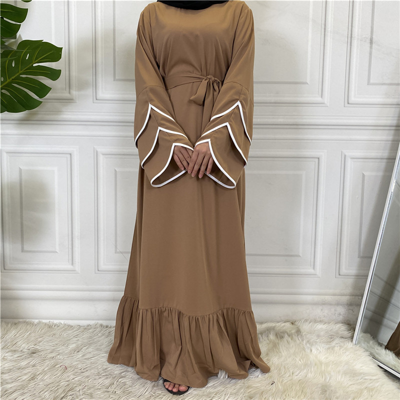 2023 New Fashion low price satin silk modest Dubai Cotton Foshan Ethnic Clothing traditional occasion Women Muslim Dress Abaya