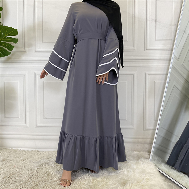 2023 New Fashion low price satin silk modest Dubai Cotton Foshan Ethnic Clothing traditional occasion Women Muslim Dress Abaya