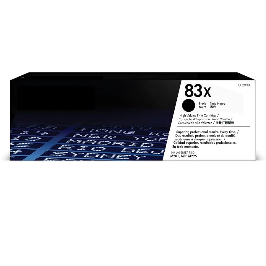 Original new CF283X Toner Cartridge Replacement for HP 83X CF283X 83A CF283A Laserjet Pro M201 M201dw M201n M225 M225dn