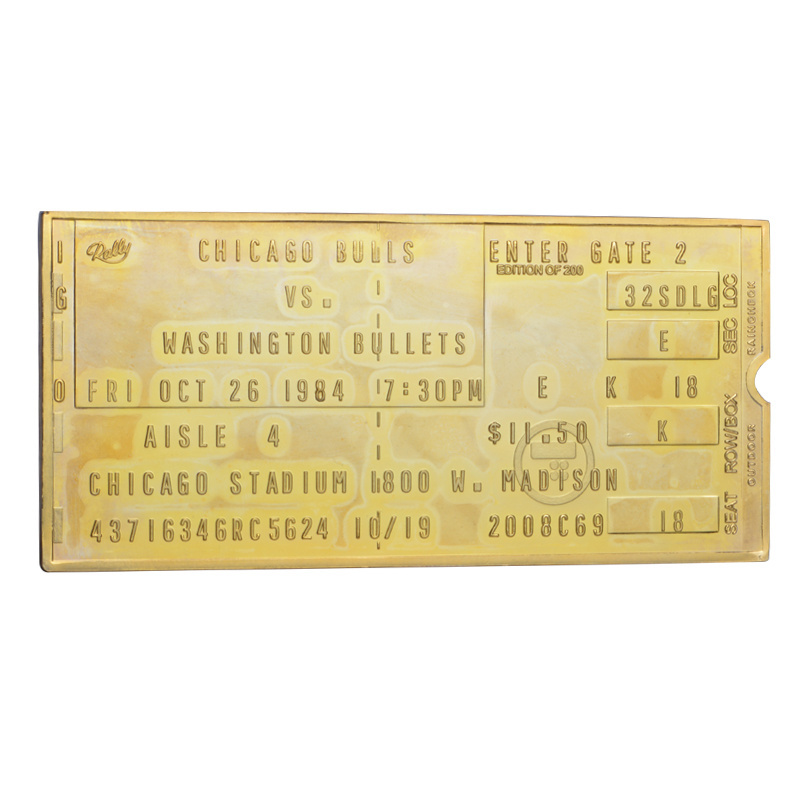 Professional Custom Large Size Rectangular Gold Plated Metal Gold Bars Commemorative Gold Bars