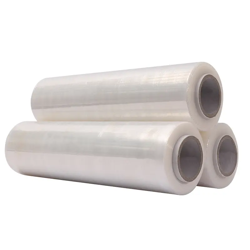 Wholesale Custom Design Plastic Film Roll Pe Roll Clear Waterproof Stretch Wrap Film Packaging