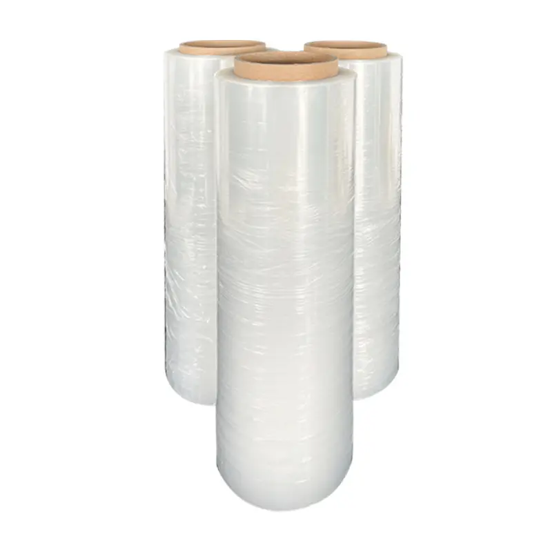 Wholesale Custom Design Plastic Film Roll Pe Roll Clear Waterproof Stretch Wrap Film Packaging