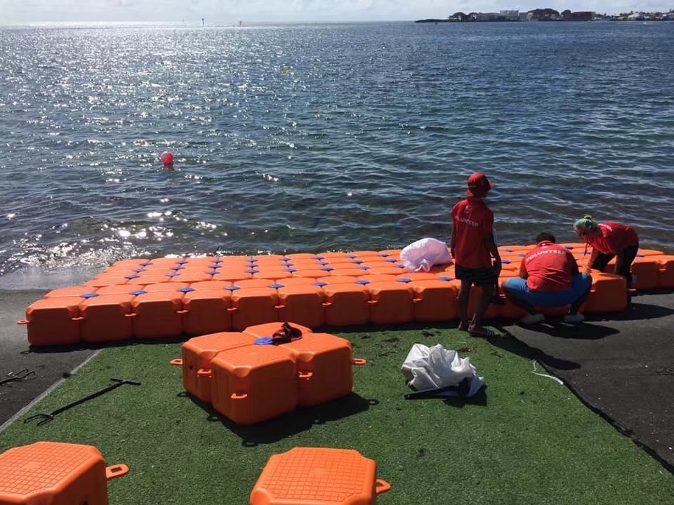 Plastic buoy floating work sports platform pontoon