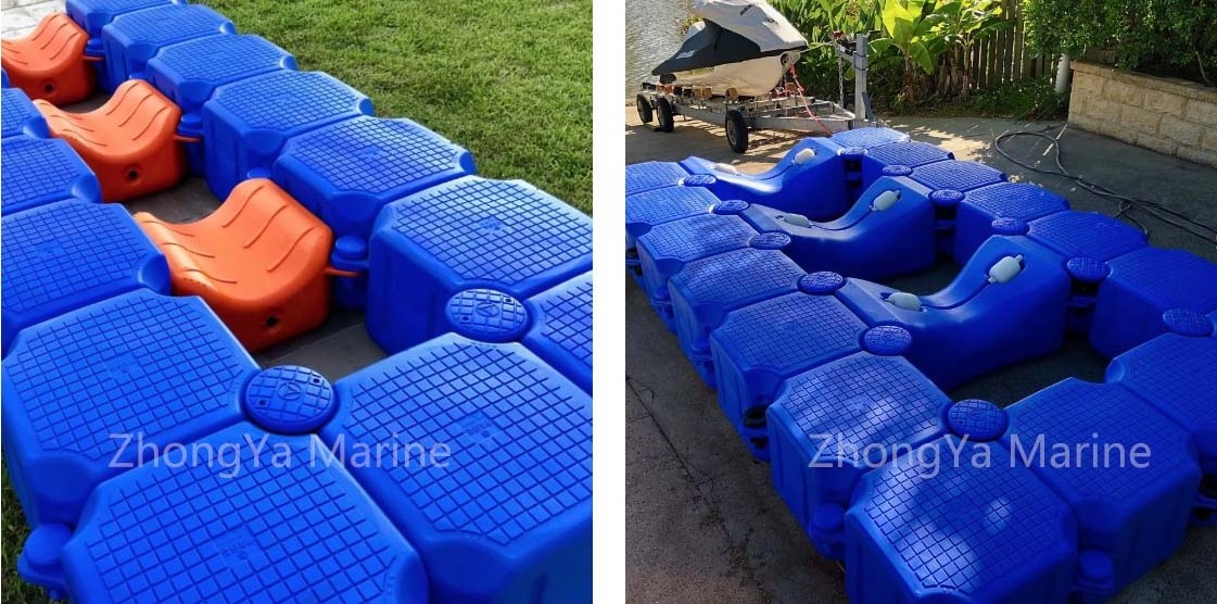 Plastic boat float pontoon floating dock platform jet ski dock bridge ...