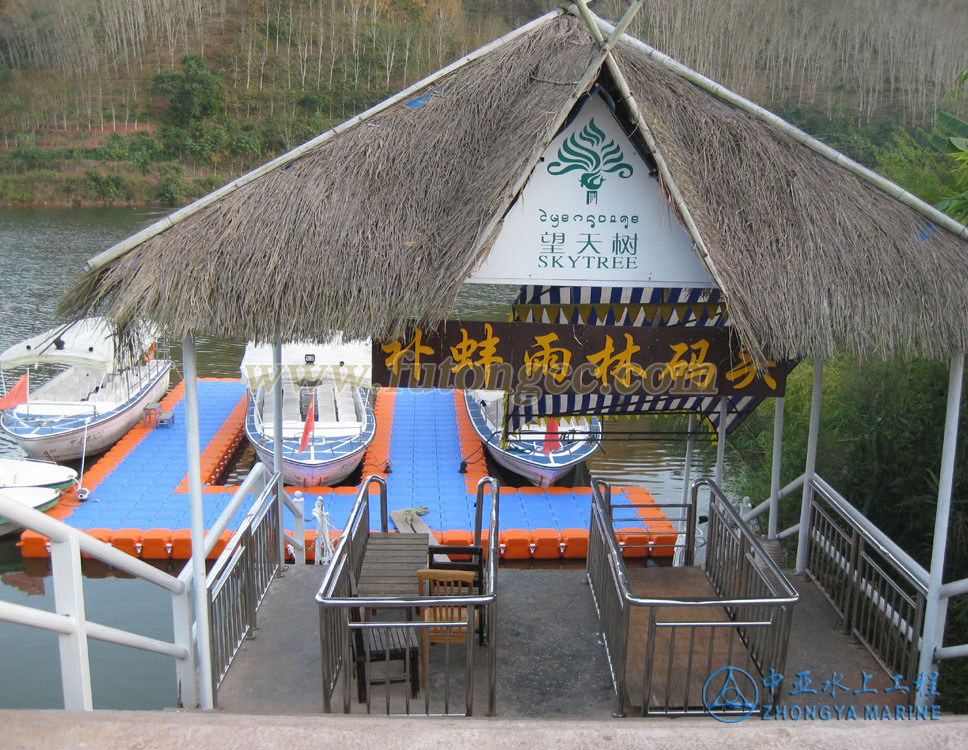Plastic boat float pontoon floating dock platform jet ski dock bridge ...