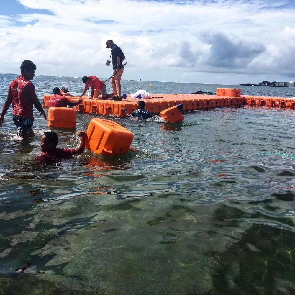 Plastic buoy floating work sports platform pontoon