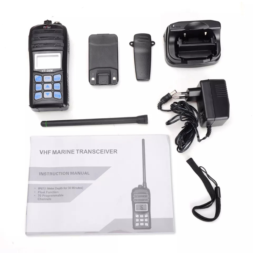 Portable uhf radio transceiver handheld mobile radio microphone IP67 Waterproof wireless Marine Radio RS-35M