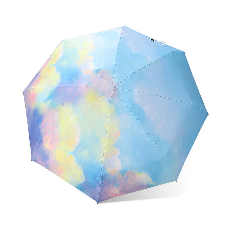 Mini Pocket Capsule nebulae Umbrella small fresh design sun protection and sunshade rain or shine for outdoor