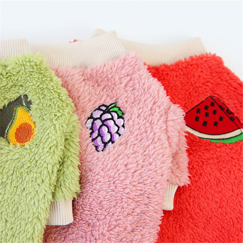 New Fruit Design Warm Teddy Pomeranian Small Dog Clothes Pet Apparel Dogs Cloth Pet Clothes