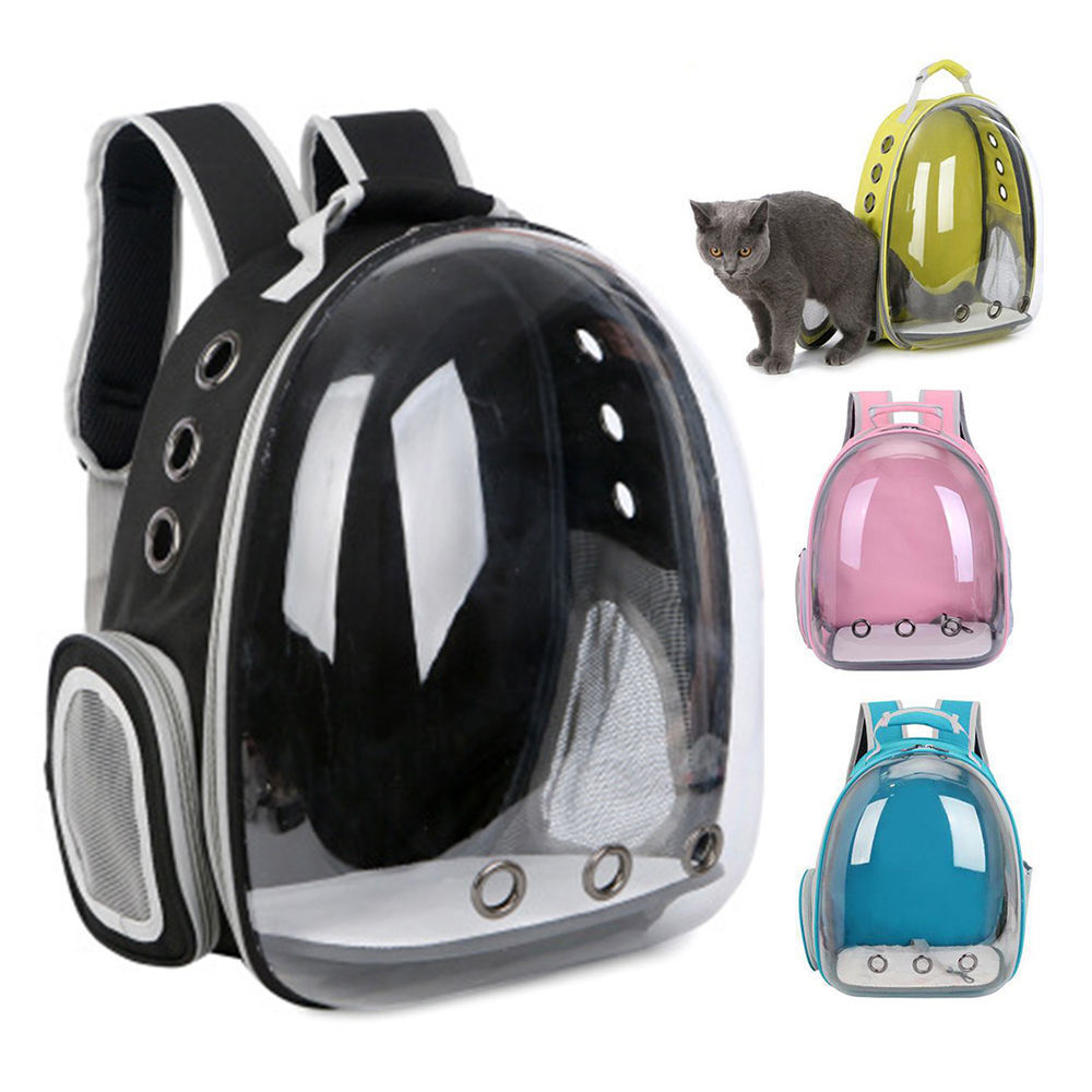 Multi-functional side-open portable cat travel out pet cat bag transparent panoramic dog backpack