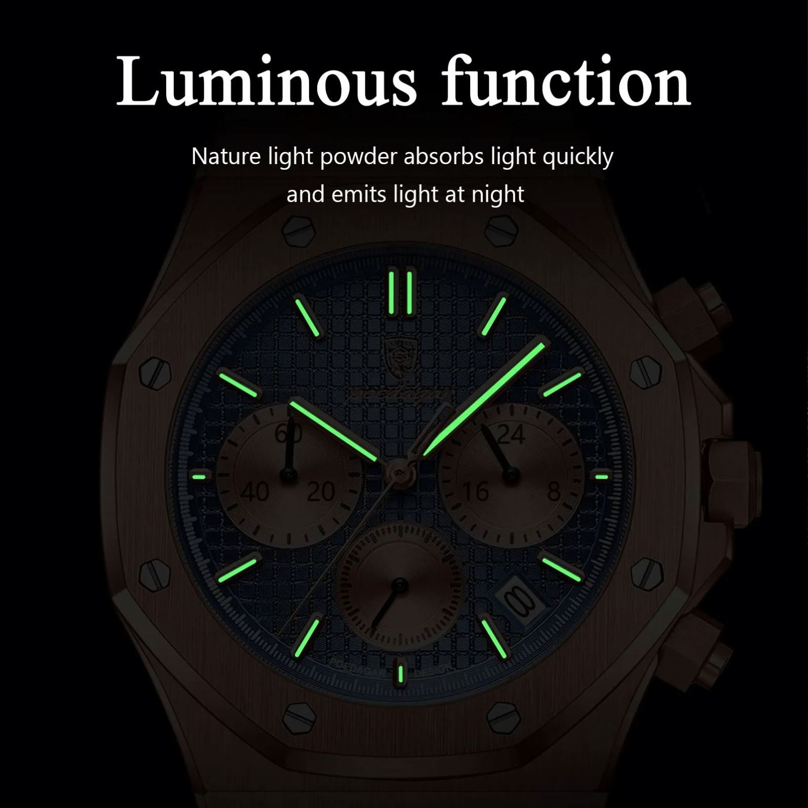 poedagar 926 top luxury man watch high quality waterproof Chronograph Reloj Hombre Luminous Stainless Steel Quartz Watch For men