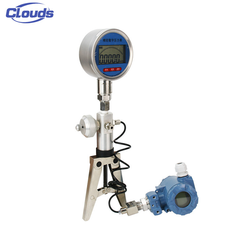 Clouds Stainless Steel Pneumatic Pressure Calibrator 16Bar Hand Pump Pressure Calibrator for Pressure Testing Equipment