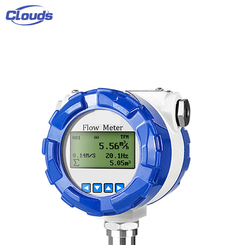 Clouds Ip67 2 Digital Type Flowmeter Electronic Gas Fuel Liquid Water Rs485 Turbine Flow Meter