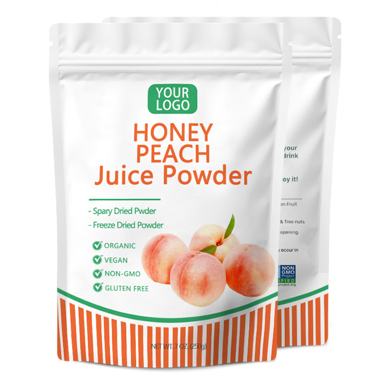 OEM Private Label Natural Organic Honey Peach Juice Powder Honey Peach Powder