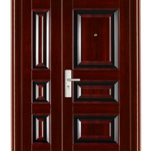 China steel security one and half door with iron sheet gate design and best price