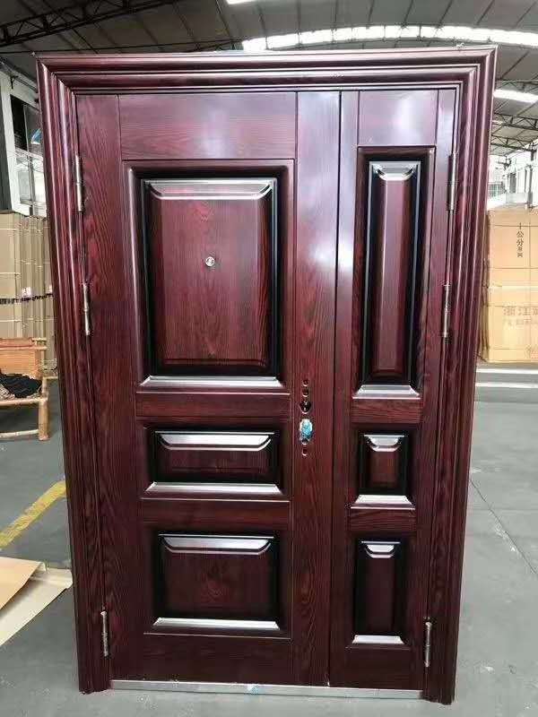 China steel security one and half door with iron sheet gate design and best price