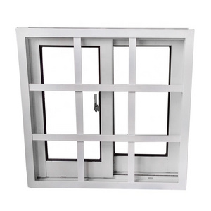 Aluminium windows with steel burglar bars /grill design windows and doors for security