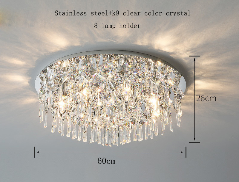 Interior Living Room Modern Led Crystal Chandelier Ceiling Lamps Luxury Raindrop Flush Mount Pendant Lamp Light Fixtures