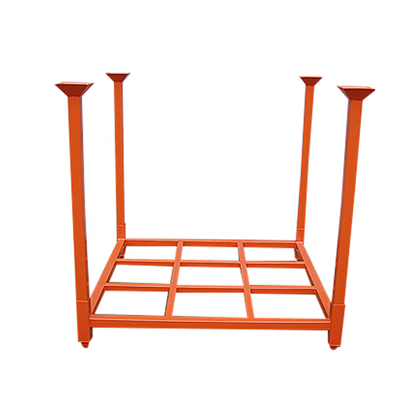 Manufacturers Of Wholesale Folding Pipe Stacking Rack Qiaojiu Rack Steel Heavy-Duty Logistics Shelves Stacking Racks