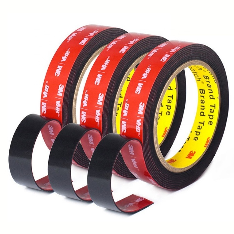 custom Original black waterproof foam tape automotive double sided acrylic adhesive 3m 5952 vhb tape