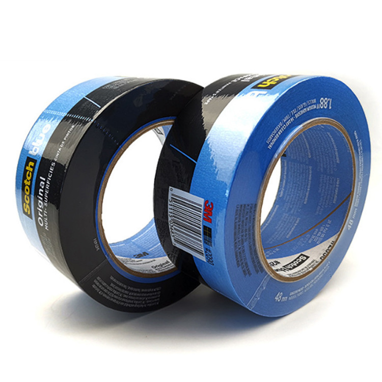 Blue Original painters tape Safe-Release Crepe Paper Special Tape for 3D printer car paint masking Tape 3M 2090